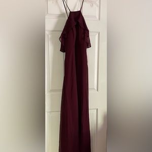 This is the Jules dress from Birdy Grey. The color is Cabernet and size medium.